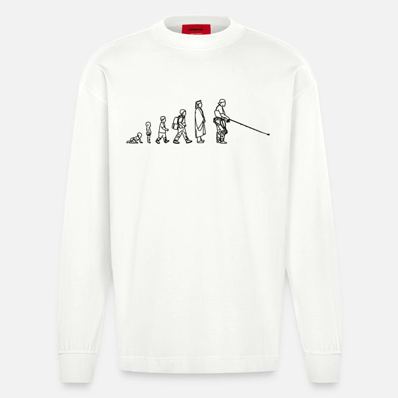 Fischer Evolution - Heavyweight Oversized Organic Langarmshirt Made in EU - OFF WHITE