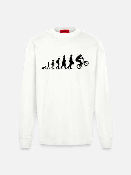 Development of the BMX - Heavyweight Oversized Organic Longsleeve Shirt Made in EU - OFF WHITE