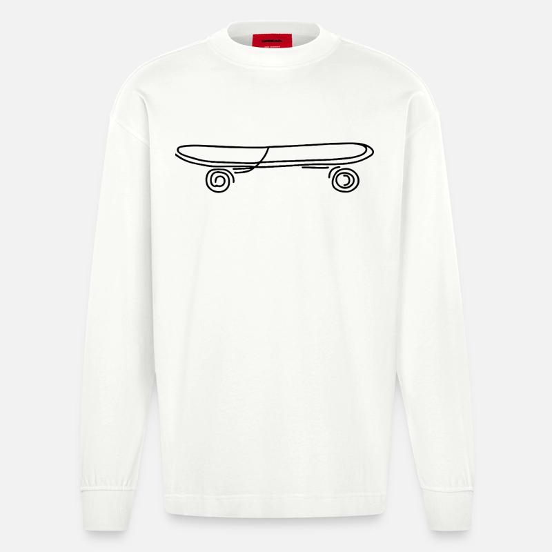 Skateboard - Heavyweight Oversized Organic Longsleeve Shirt Made in EU - OFF WHITE