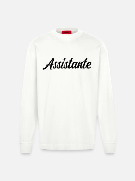 Assistante Polyvalente Secrétaire Bureau Professio - Manches longues bio épais oversize fabriqué en UE - OFF WHITE