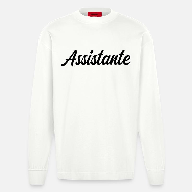 Assistante Polyvalente Secrétaire Bureau Professio - Manches longues bio épais oversize fabriqué en UE - OFF WHITE