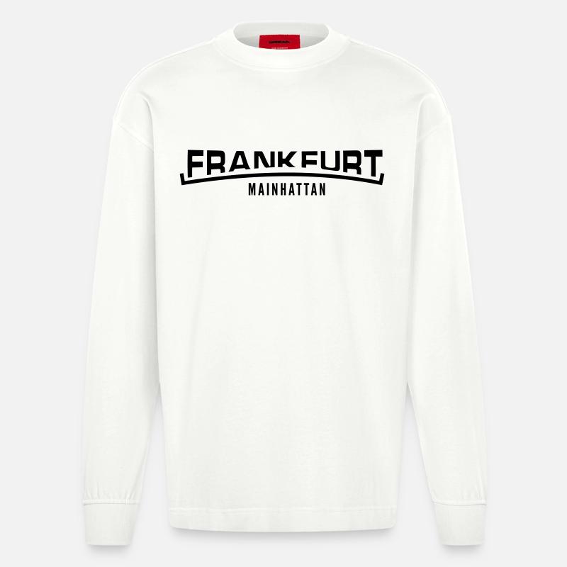 Francfort Mainhattan - Manches longues bio épais oversize fabriqué en UE - OFF WHITE
