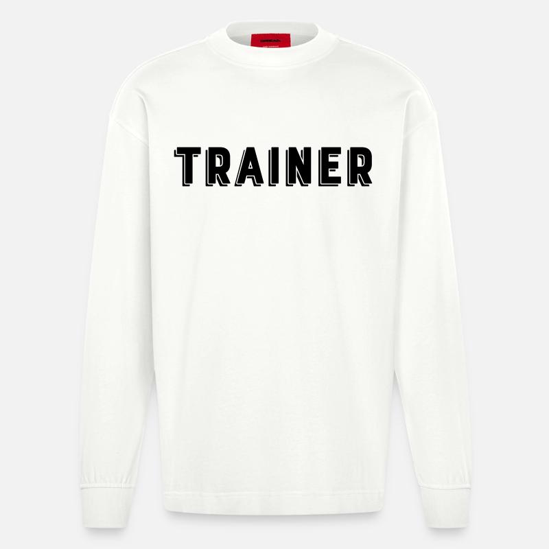 Trainer - Heavyweight Oversized Organic Langarmshirt Made in EU - OFF WHITE
