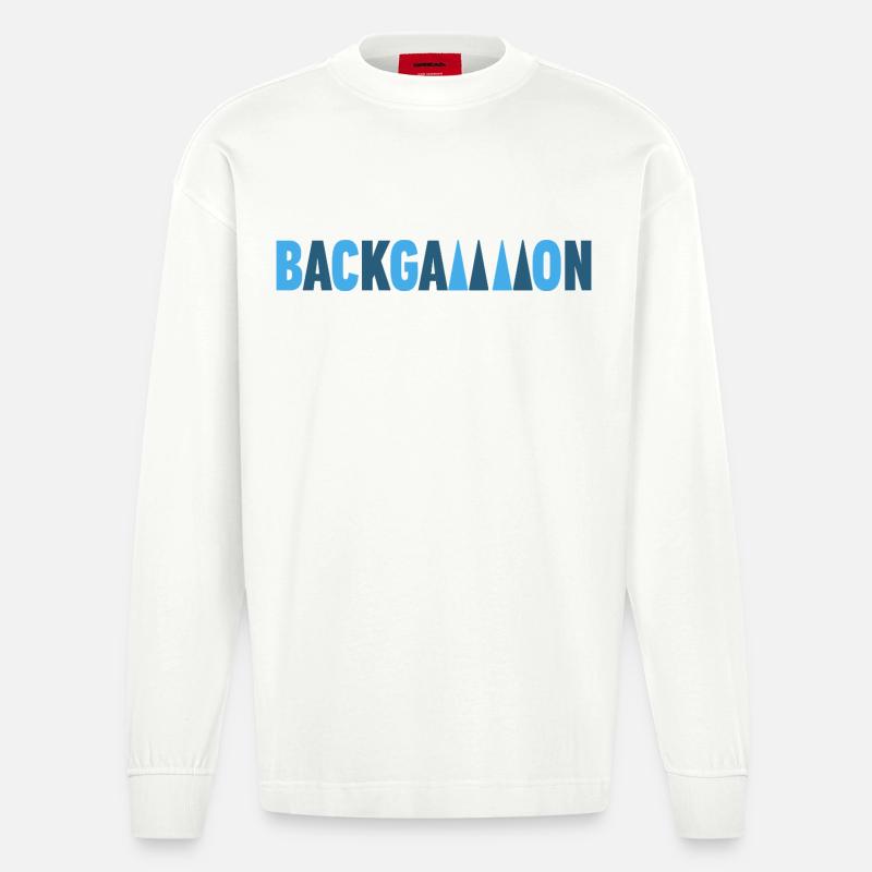 Backgammon - Heavyweight Oversized Organic Langarmshirt Made in EU - OFF WHITE