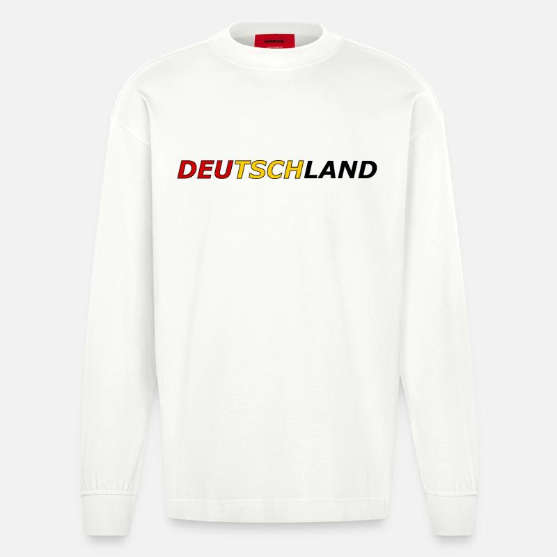Deutsche Farben Fanshirt - Heavyweight Oversized Organic Langarmshirt Made in EU - OFF WHITE
