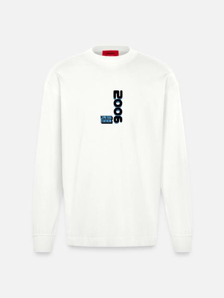 Édition limitée 2006 - Manches longues bio épais oversize fabriqué en UE - OFF WHITE