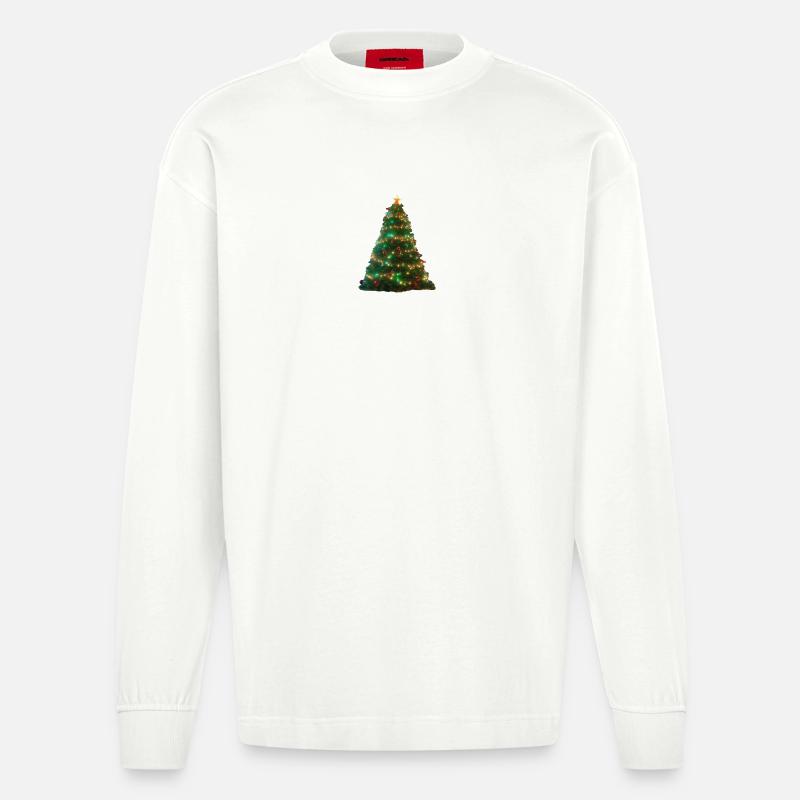 Arbre de Noël - Manches longues bio épais oversize fabriqué en UE - OFF WHITE