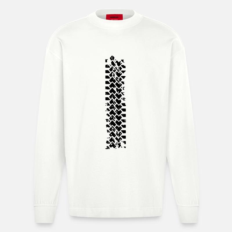 Brennen, um ein Wild sein - Heavyweight Oversized Organic Langarmshirt Made in EU - OFF WHITE