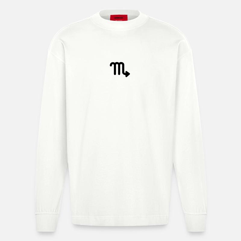 Skorpion - Heavyweight Oversized Organic Langarmshirt Made in EU - OFF WHITE