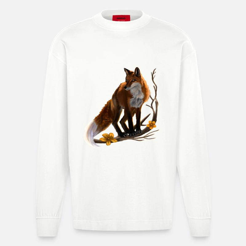 Fuchs - Heavyweight Oversized Organic Langarmshirt Made in EU - OFF WHITE