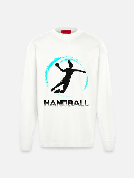 Handball - Manches longues bio épais oversize fabriqué en UE - OFF WHITE