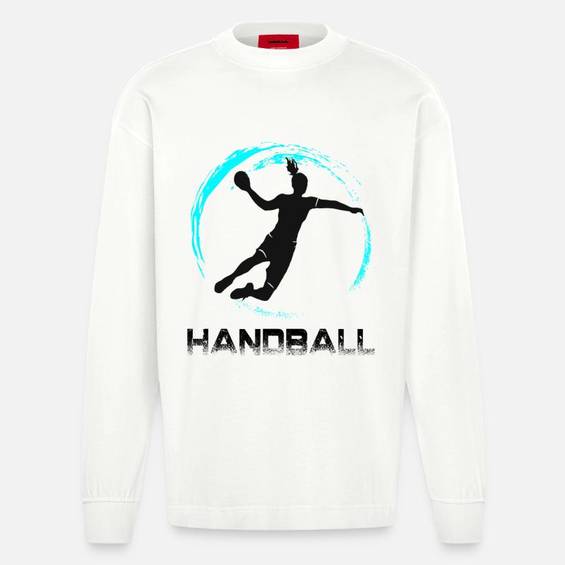 Handball - Heavyweight Oversized Organic Langarmshirt Made in EU - OFF WHITE
