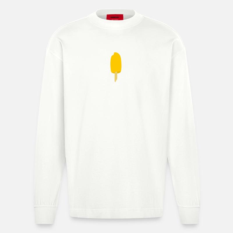 Mango Eis am Stiel - Heavyweight Oversized Organic Langarmshirt Made in EU - OFF WHITE