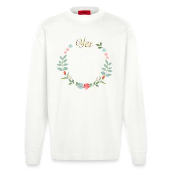 Yes - Heavyweight Oversized Organic Longsleeve Shirt Made in EU - OFF WHITE - Front