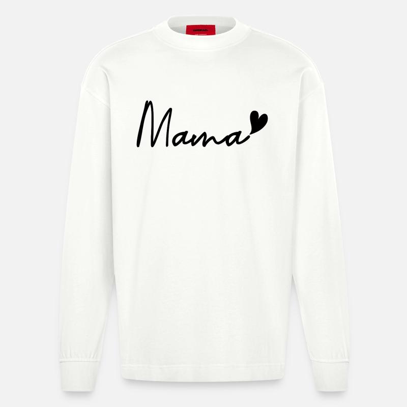 mama - Heavyweight Oversized Organic Longsleeve Shirt Made in EU - OFF WHITE