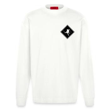 Ski, ski, ski, après-ski, freeski, hiver - Manches longues bio épais oversize fabriqué en UE - OFF WHITE - Devant