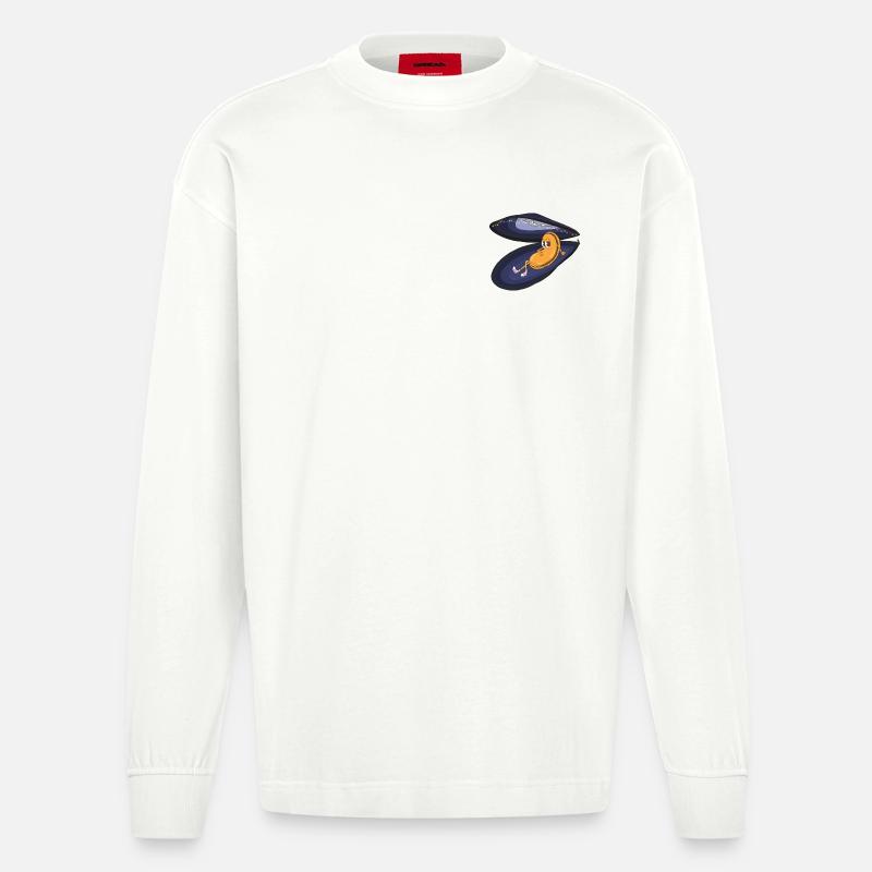 Fauler Schimmel unter Nachtsplittern - Heavyweight Oversized Organic Langarmshirt Made in EU - OFF WHITE