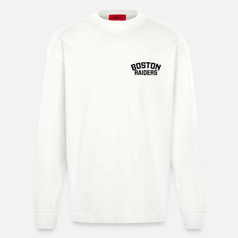 Boston Raiders - Heavyweight Oversized Organic Longsleeve Shirt Made in EU - OFF WHITE