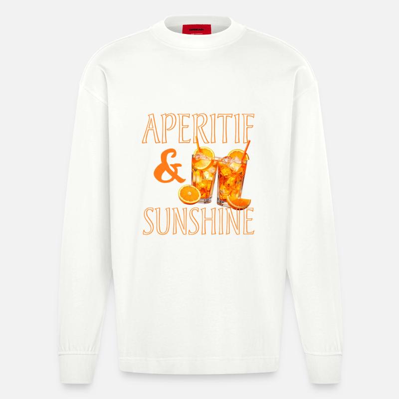 Apéritif & Rayon de soleil - Manches longues bio épais oversize fabriqué en UE - OFF WHITE
