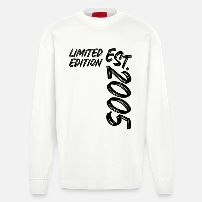 Édition limitée Est. 2005 - Manches longues bio épais oversize fabriqué en UE - OFF WHITE