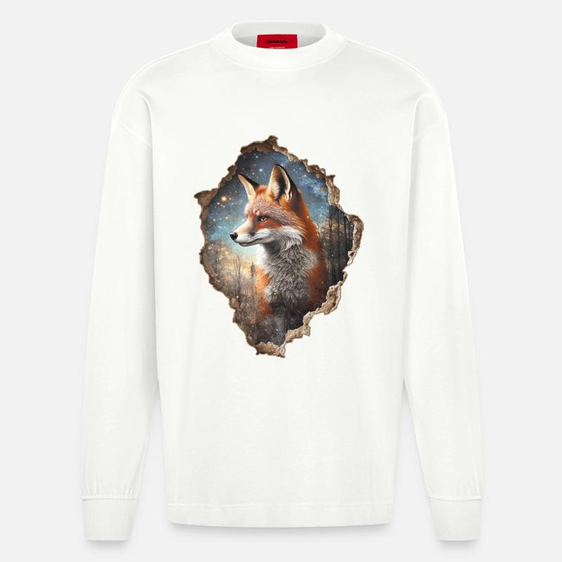 Fuchs - Heavyweight Oversized Organic Langarmshirt Made in EU - OFF WHITE