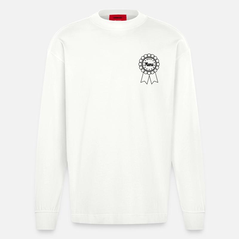Beste Mama - Heavyweight Oversized Organic Langarmshirt Made in EU - OFF WHITE