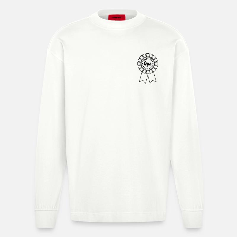 Coolster Opa - Heavyweight Oversized Organic Langarmshirt Made in EU - OFF WHITE