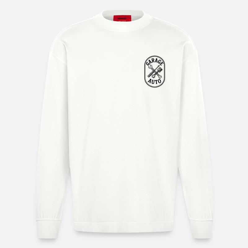 Autogarage - Heavyweight Oversized Organic Langarmshirt Made in EU - OFF WHITE