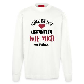 Ur-Enkelin Mädchen Enkelkind Urenkelin Kind Enkel - Heavyweight Oversized Organic Langarmshirt Made in EU - OFF WHITE - Vorne