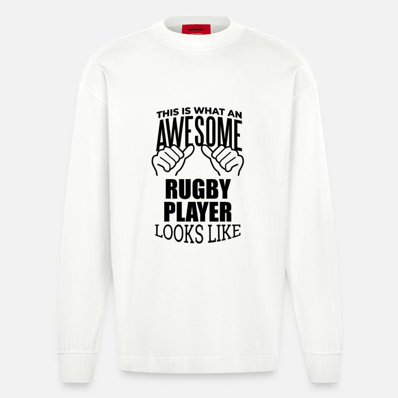 Rugby - Heavyweight Oversized Organic Longsleeve Shirt Made in EU - OFF WHITE