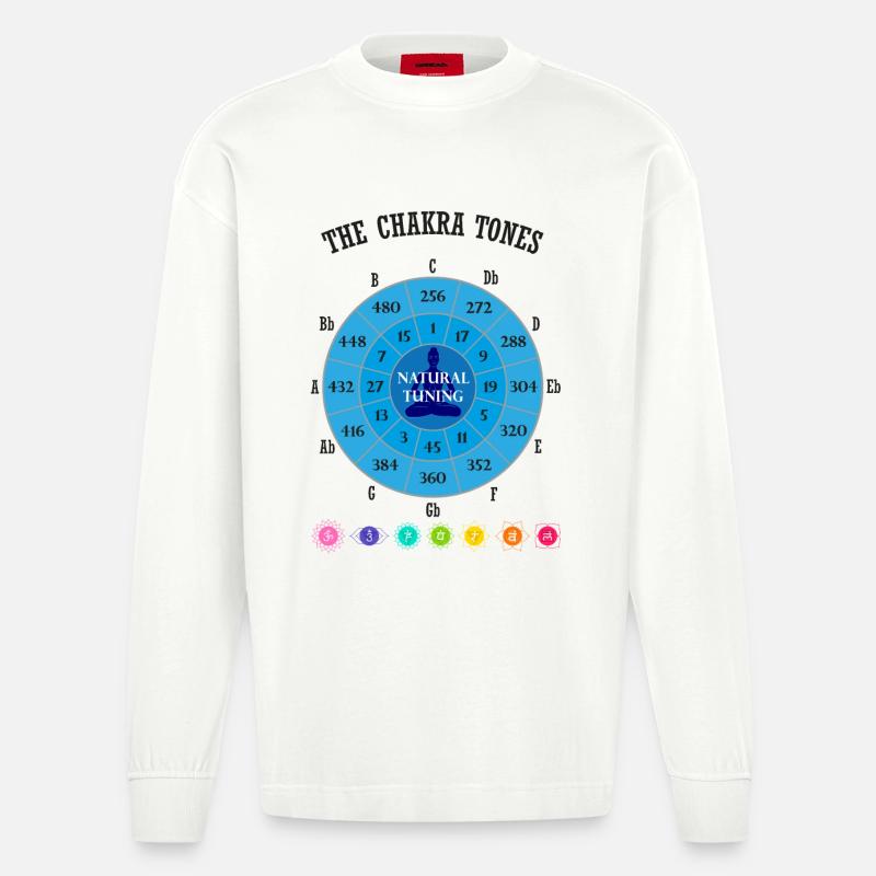 Die Chakra-Töne - Heavyweight Oversized Organic Langarmshirt Made in EU - OFF WHITE