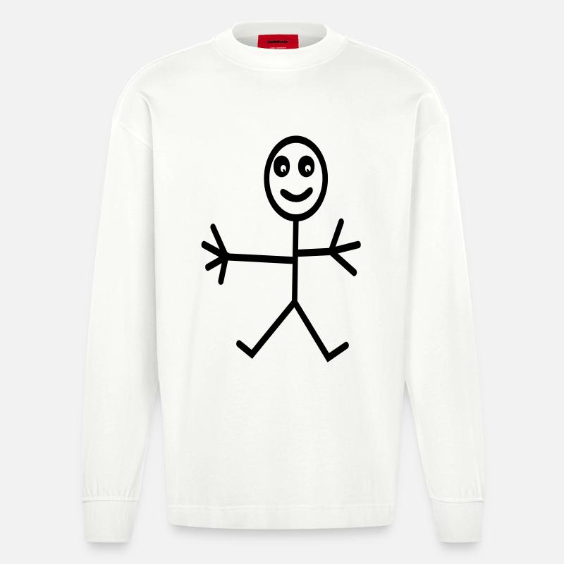 comic - Heavyweight Oversized Organic Langarmshirt Made in EU - OFF WHITE