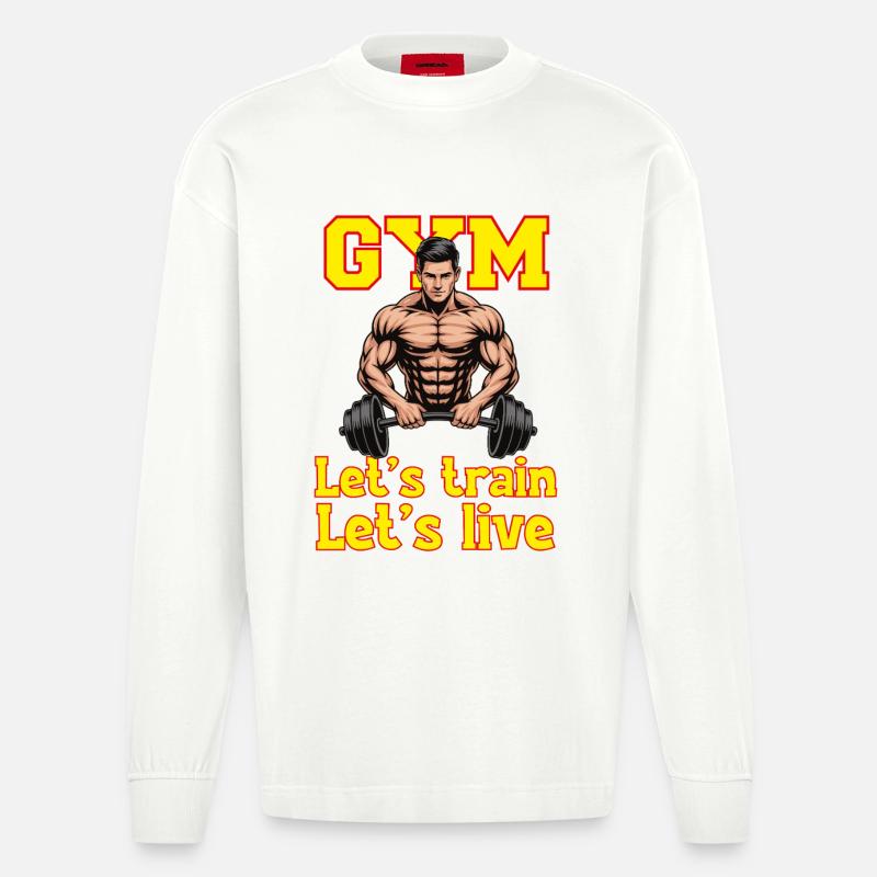 Lets_train - Manches longues bio épais oversize fabriqué en UE - OFF WHITE