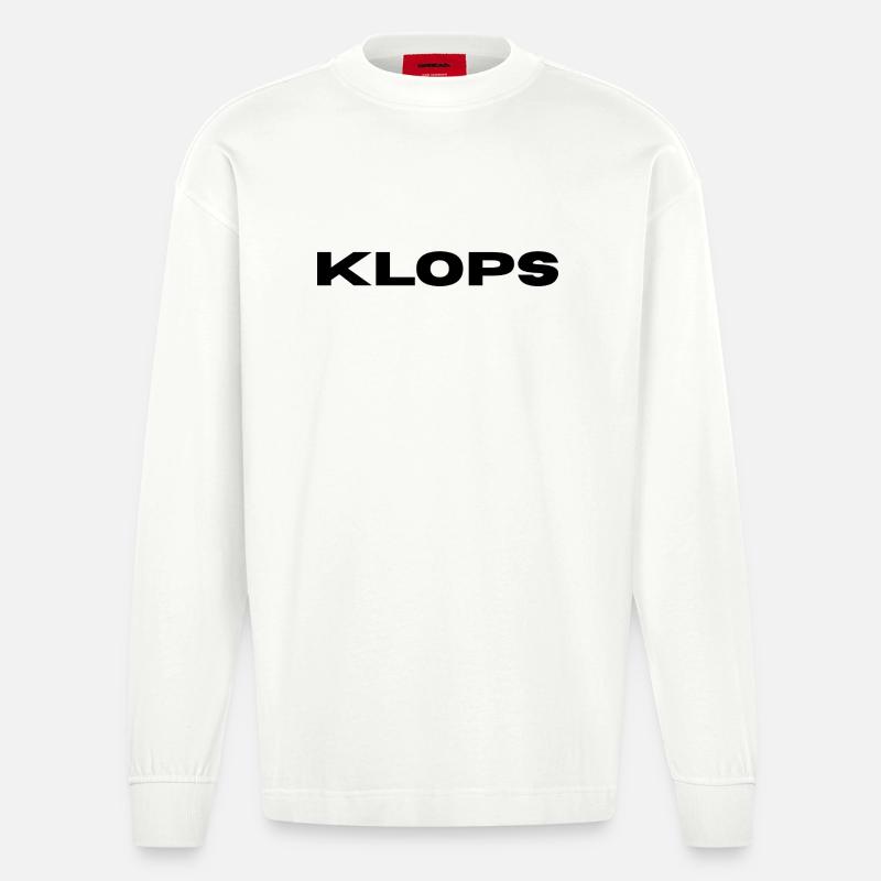 Klops - Hier ist der Name Programm - Heavyweight Oversized Organic Langarmshirt Made in EU - OFF WHITE