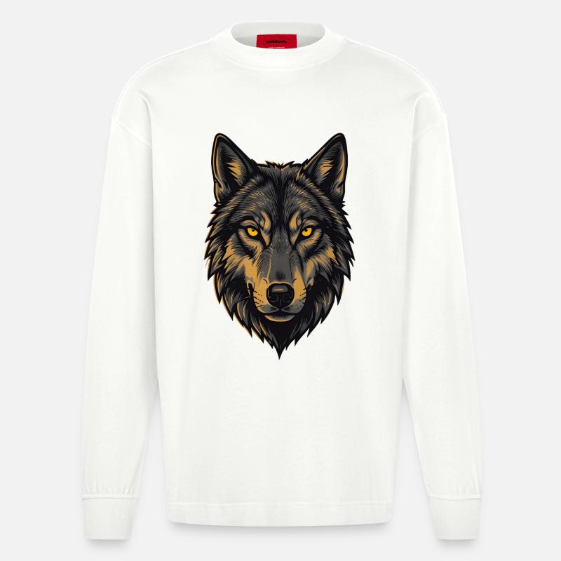 Alphawolf - Heavyweight Oversized Organic Langarmshirt Made in EU - OFF WHITE