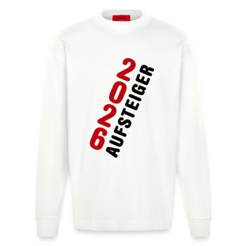 Aufsteiger 2026 Aufstieg - Heavyweight Oversized Organic Langarmshirt Made in EU - OFF WHITE - Vorne