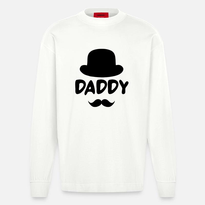 BESTER DAD - Heavyweight Oversized Organic Langarmshirt Made in EU - OFF WHITE