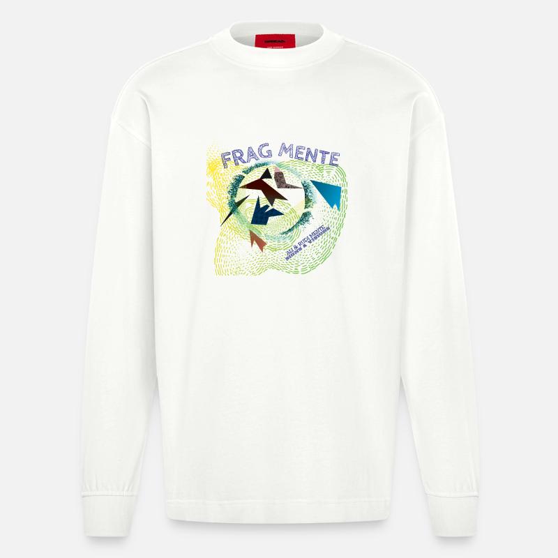 Frag Mente - Heavyweight Oversized Organic Langarmshirt Made in EU - OFF WHITE