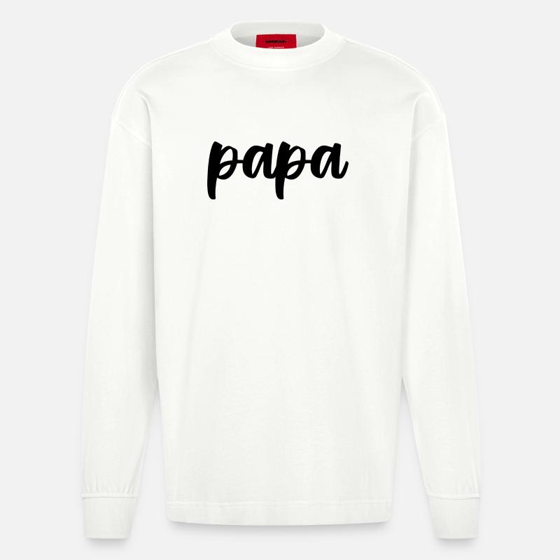 Papa - Manches longues bio épais oversize fabriqué en UE - OFF WHITE