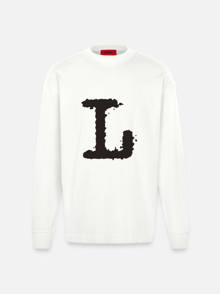 L - Heavyweight Oversized Organic Longsleeve Shirt Made in EU - OFF WHITE