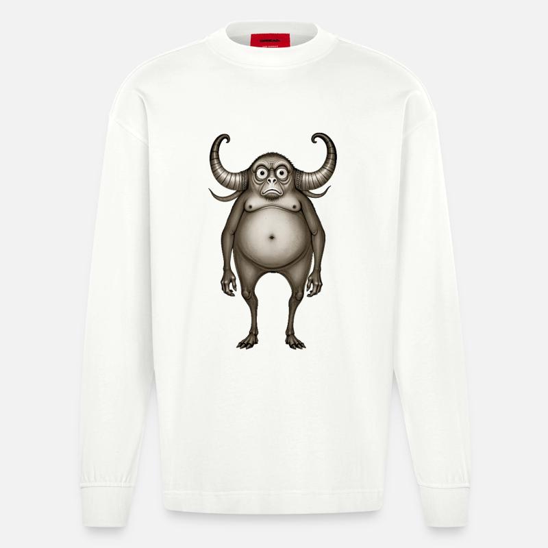 BUG #6 – dunkle Hölle - Heavyweight Oversized Organic Langarmshirt Made in EU - OFF WHITE