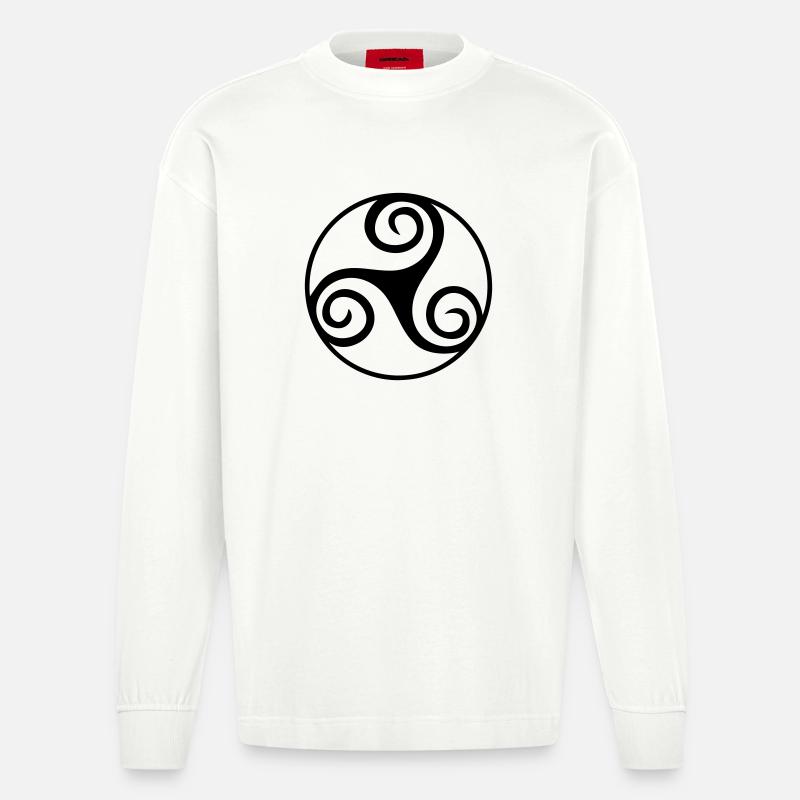 triskell - Heavyweight Oversized Organic Langarmshirt Made in EU - OFF WHITE