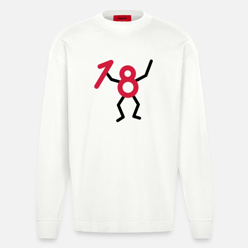 Endlich18 ! - Heavyweight Oversized Organic Langarmshirt Made in EU - OFF WHITE