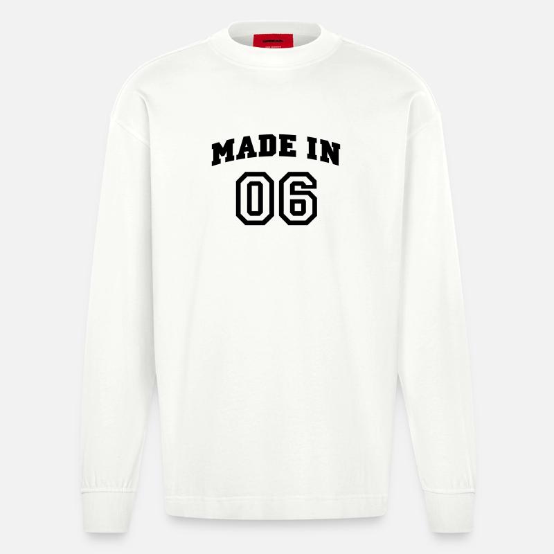 mp_madein06a - Heavyweight Oversized Organic Langarmshirt Made in EU - OFF WHITE