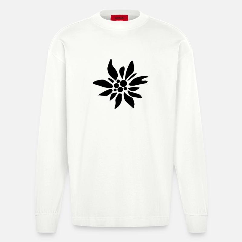 Edelweiss - Heavyweight Oversized Organic Langarmshirt Made in EU - OFF WHITE