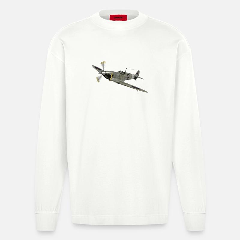 Spitfire - Heavyweight Oversized Organic Langarmshirt Made in EU - OFF WHITE