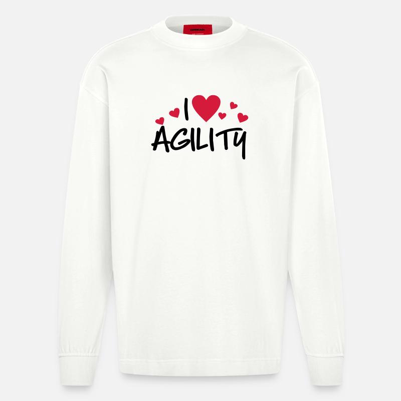 agility - Manches longues bio épais oversize fabriqué en UE - OFF WHITE