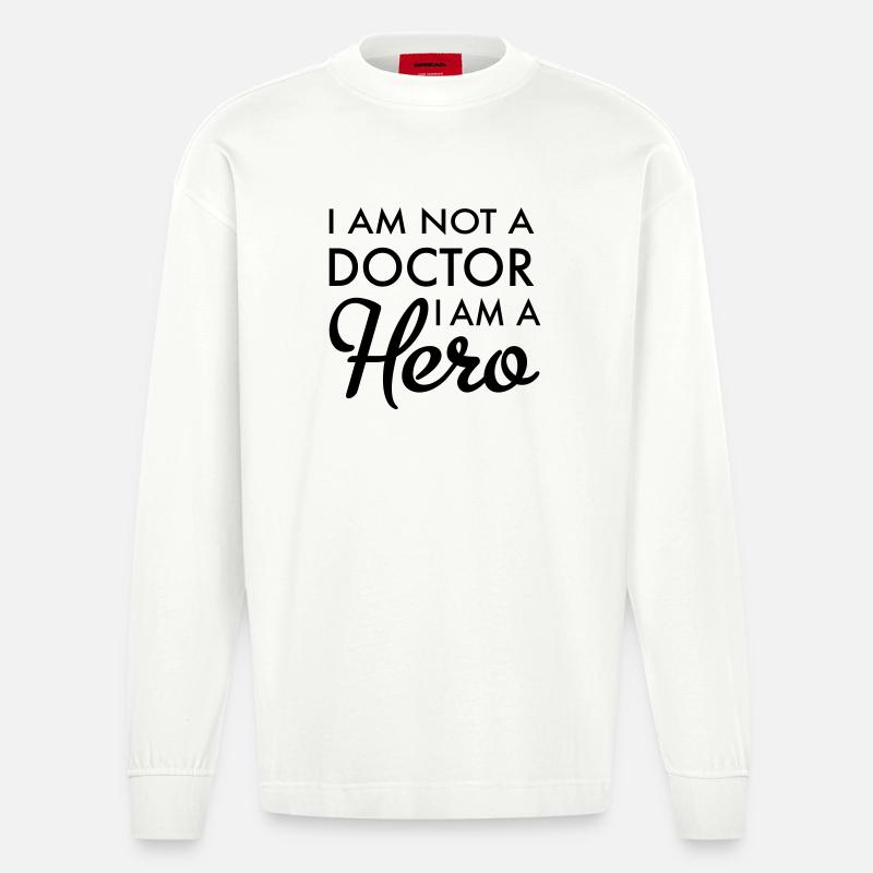 Arzt - Heavyweight Oversized Organic Langarmshirt Made in EU - OFF WHITE