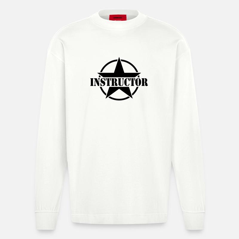 Instructor | Instruction - Manches longues bio épais oversize fabriqué en UE - OFF WHITE