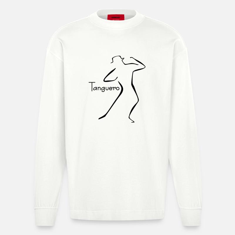 Tango-5 - Heavyweight Oversized Organic Langarmshirt Made in EU - OFF WHITE